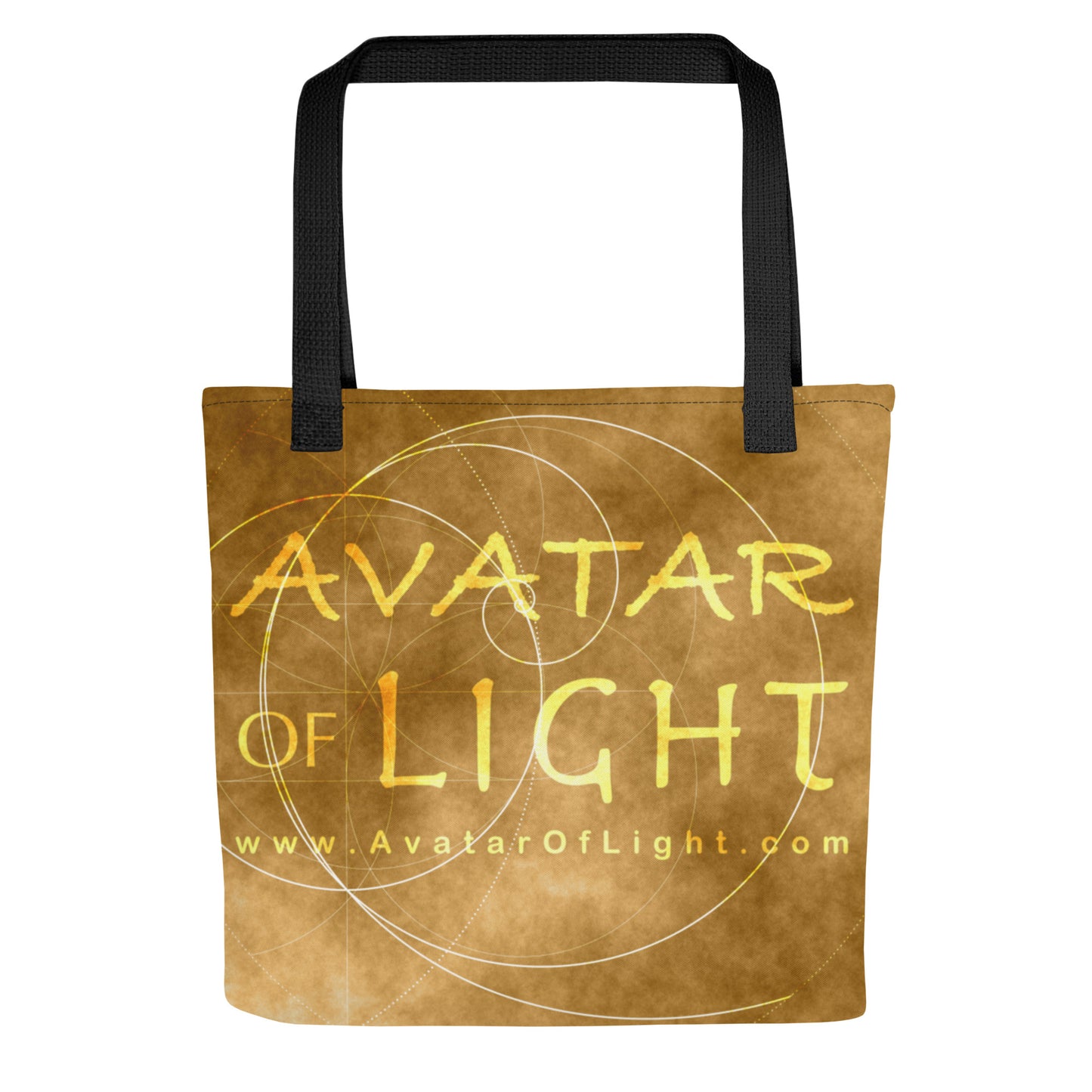 "Golden Spiral Glow" Tote bag