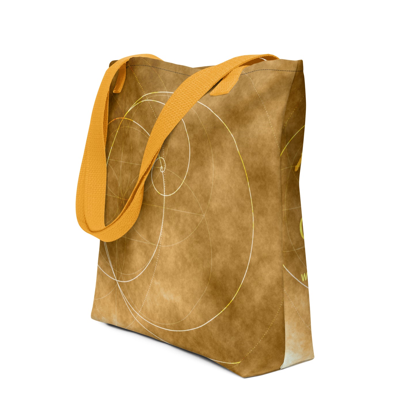 "Golden Spiral Glow" Tote bag