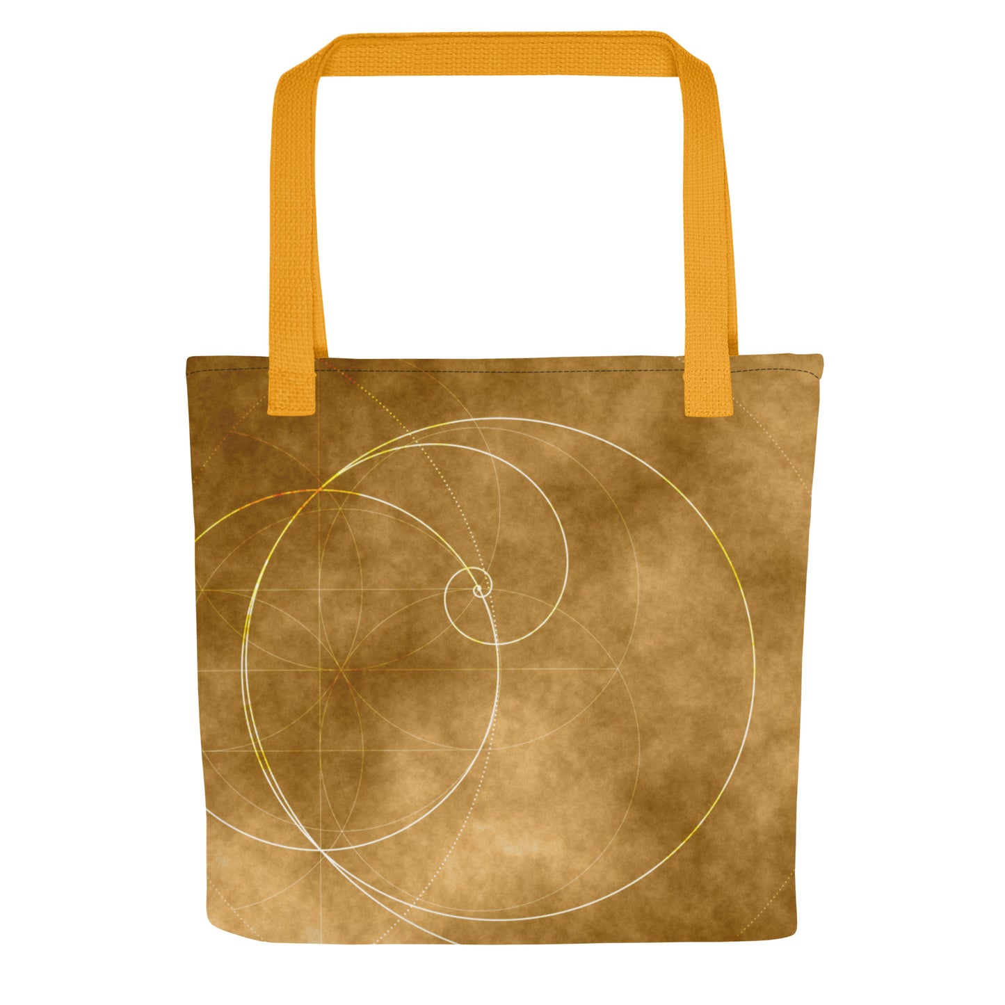 "Golden Spiral Glow" Tote bag