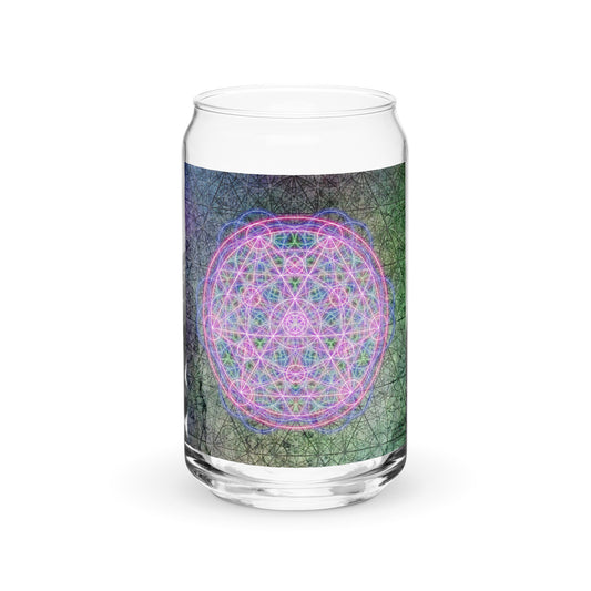 Sacred Mandala Can-shaped glass