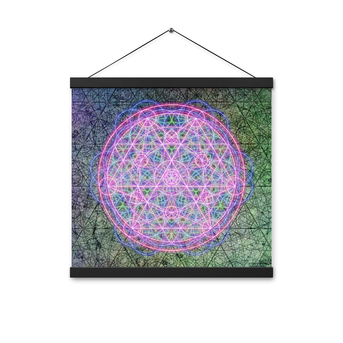 Sacred Mandala Print with Hangers