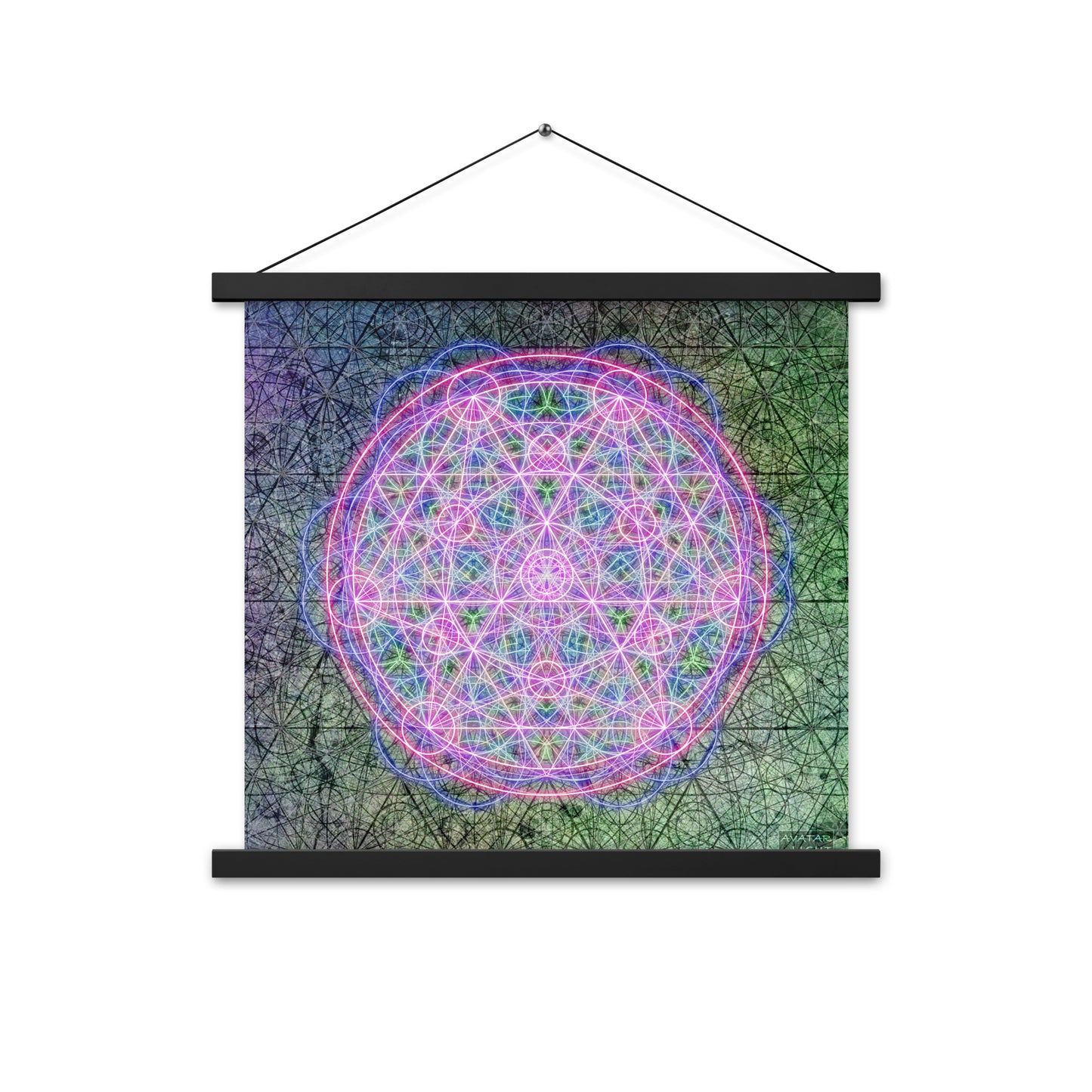 Sacred Mandala Print with Hangers