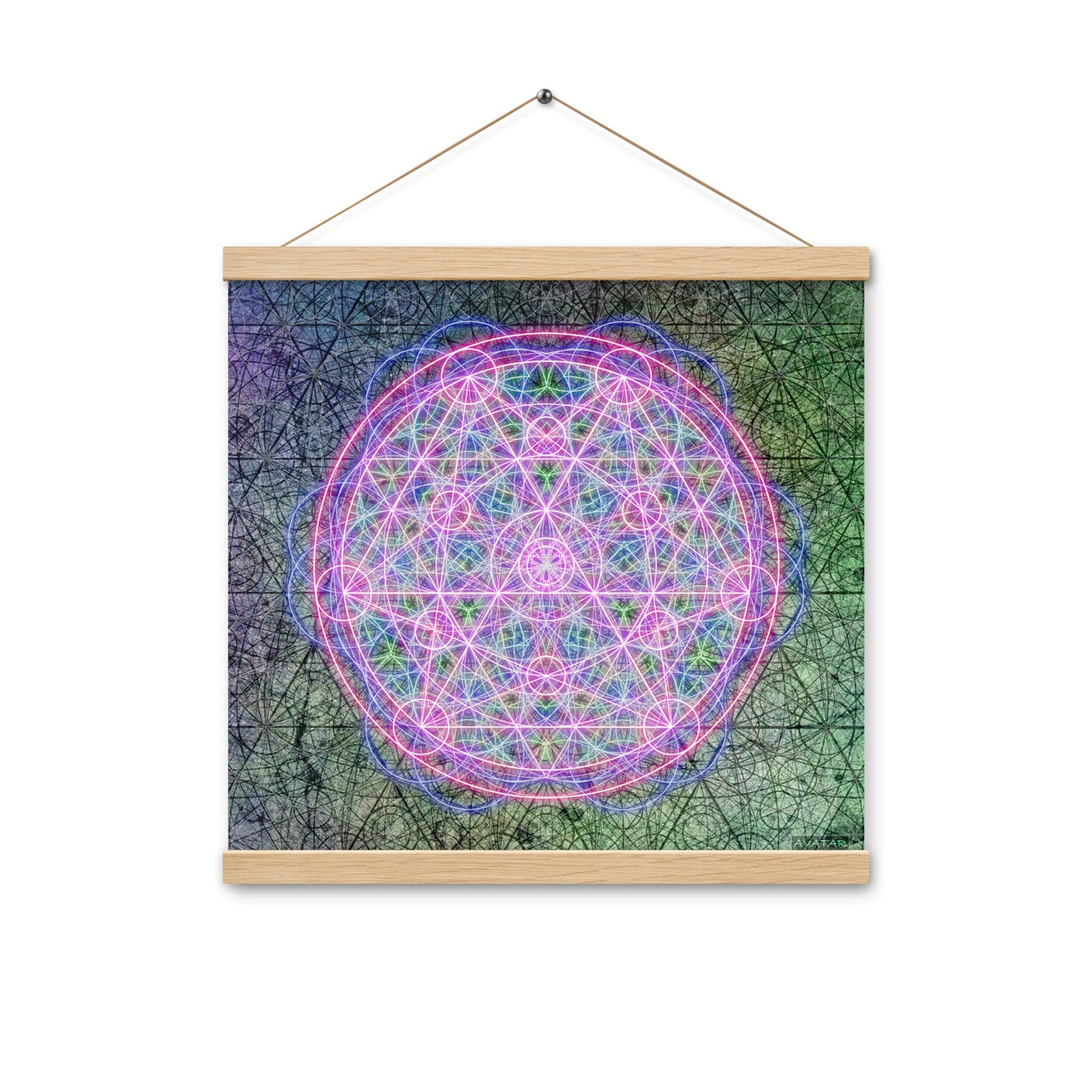 Sacred Mandala Print with Hangers