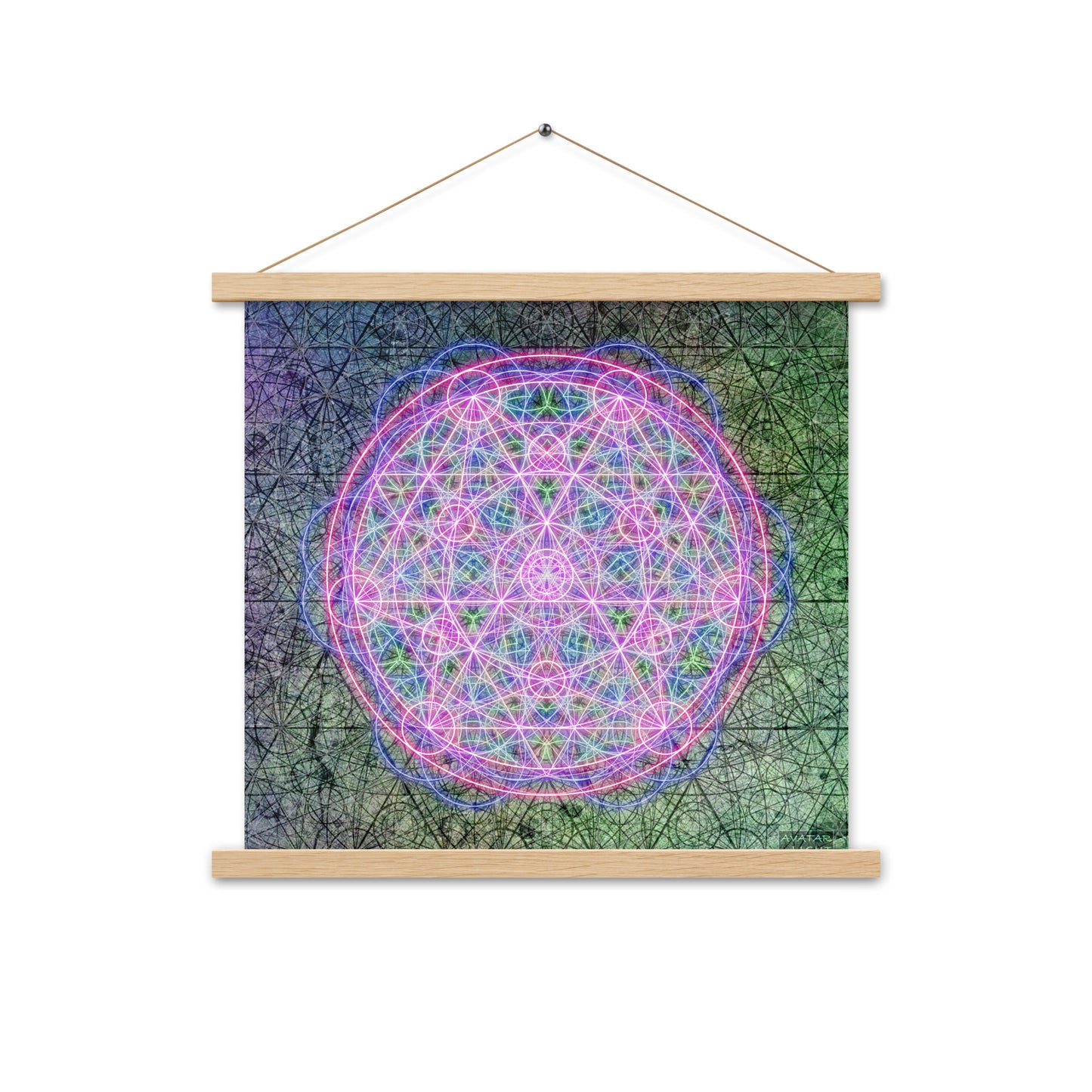 Sacred Mandala Print with Hangers