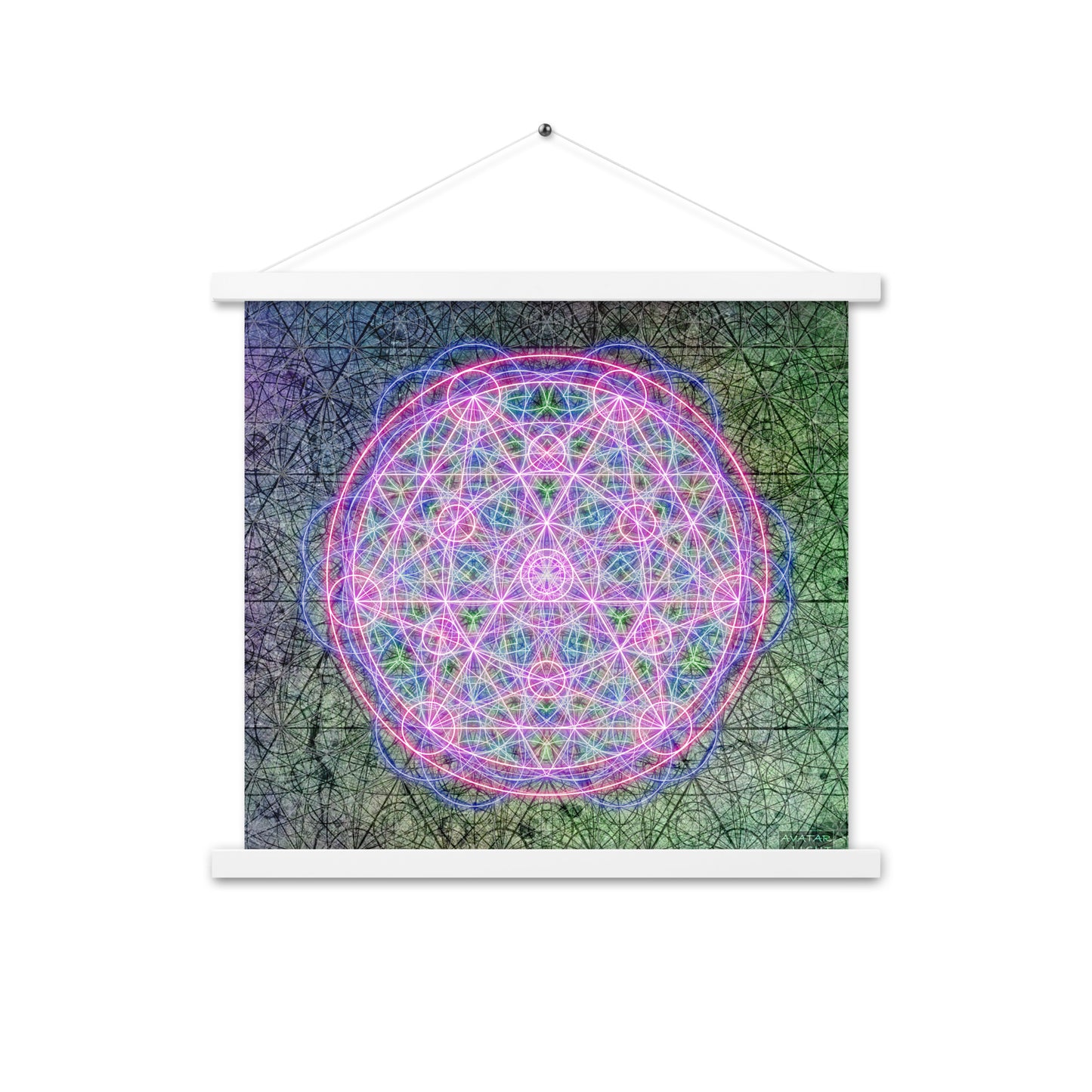 Sacred Mandala Print with Hangers