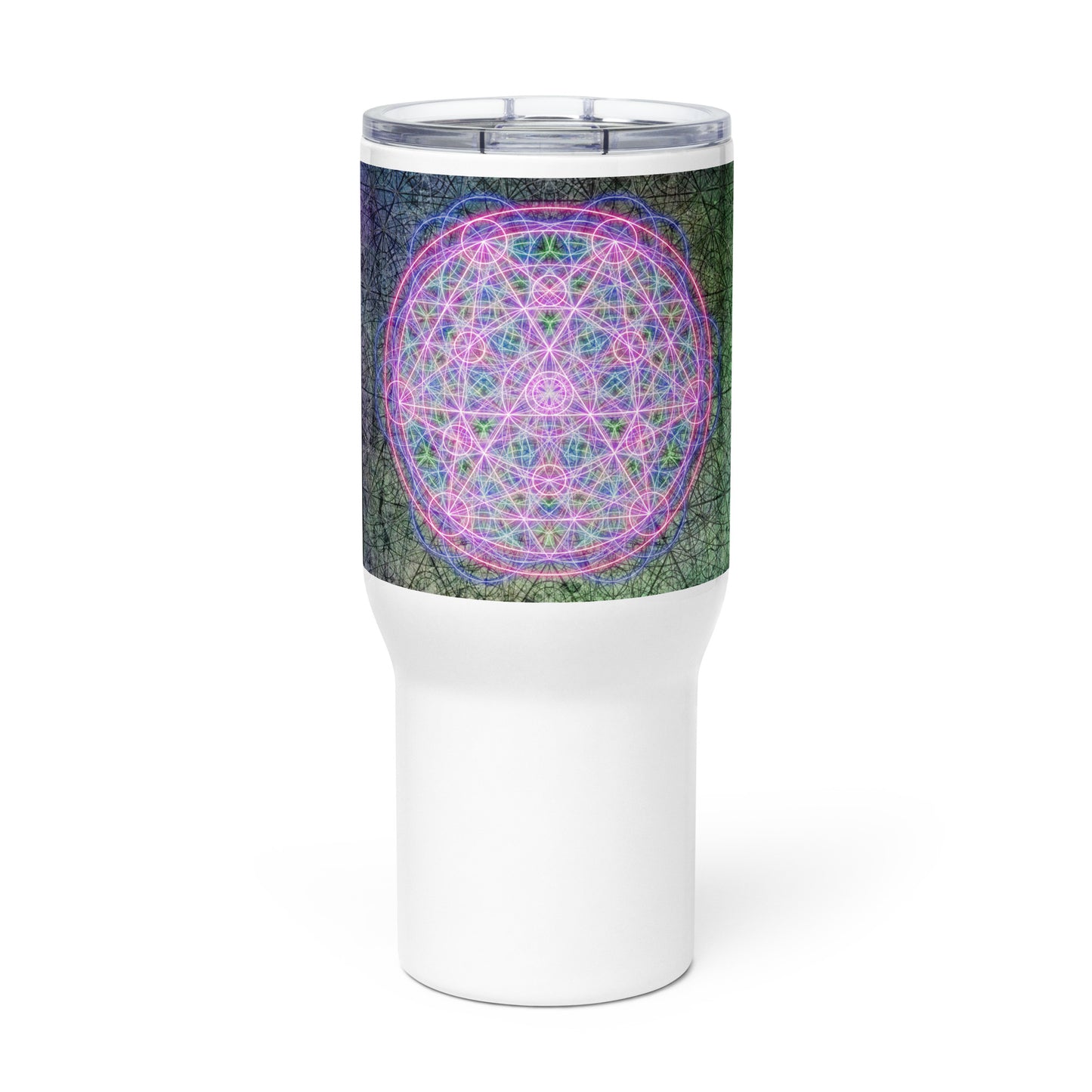 Sacred Mandala Travel mug with a handle