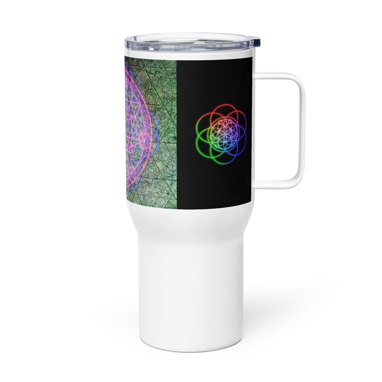 Sacred Mandala Travel mug with a handle