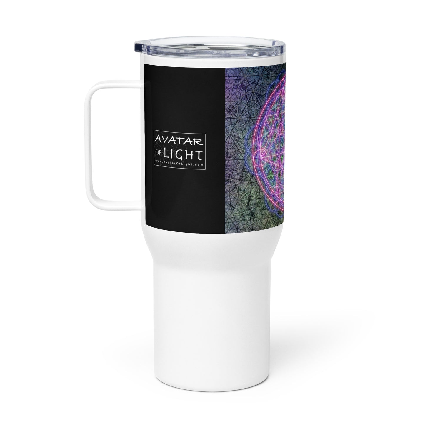 Sacred Mandala Travel mug with a handle